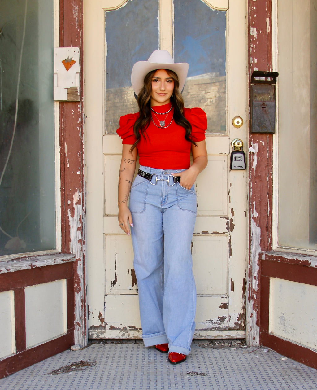 The Elijah Bodysuit in Red