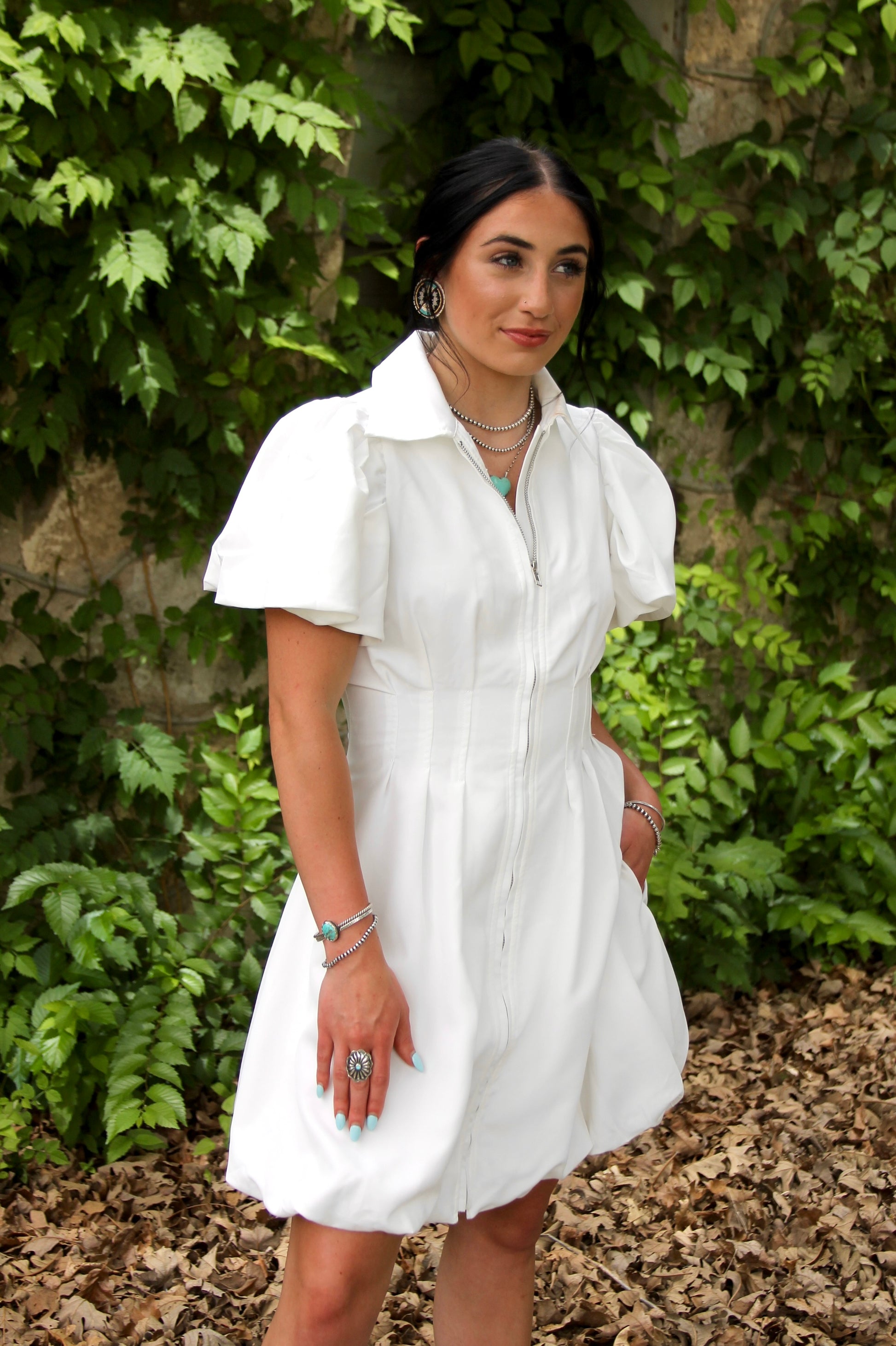 The Bex Dress in White