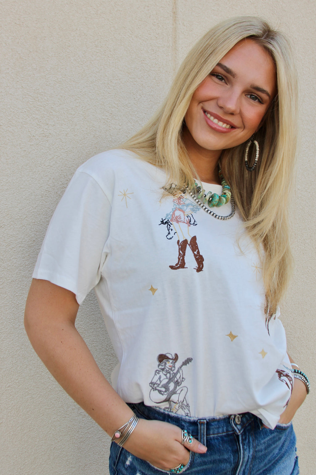 The Clara Embroidered Tee